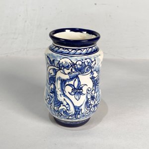 Lote de 4 piezas: Frasco y 3 Despojadores de Cerámica con Diseño Azul y Blanco - imagen 4
