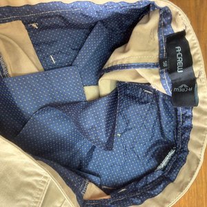 Pantalón de Gabardina Beige Talle 58 Marca A-Crew - imagen 2
