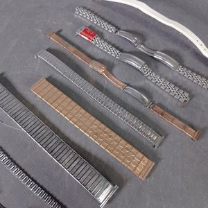 Lote de 9 Mallas para Reloj: Acero Inoxidable, Enchapadas y Cuero - imagen 4