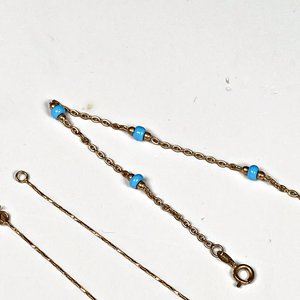 Dos Pulseras Enchapadas con Turquesas - imagen 3
