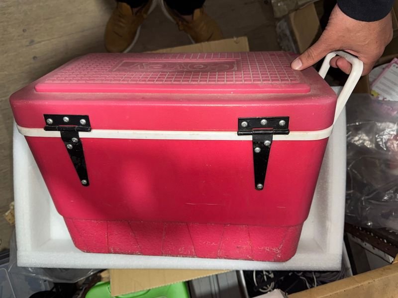 Conservadora Cobey Grande Roja con Manijas Usada