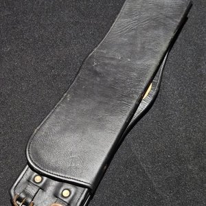 Cinto de cuero antiguo con apliques de plata y oro - imagen 6