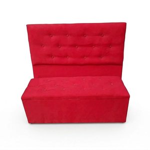 Respaldo de Sommier Tapizado Rojo 2 Plazas con Baúl Incorporado - imagen 2