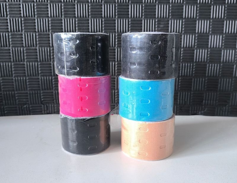 Seis Rollos de Cinta Kinesiología Resistente al Agua