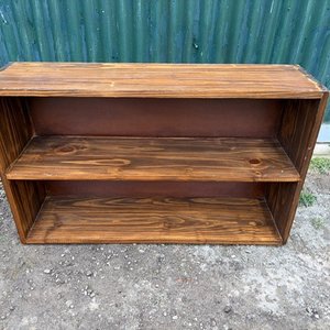 Estante de Madera Rústico con Dos Niveles - imagen 3