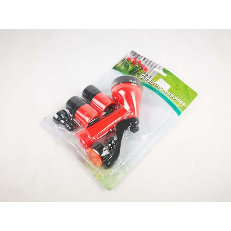 Kit Pistola de Riego con 5 Acoples para Jardín