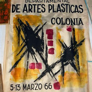 Afiche Primera Exposición Feria Departamental de Artes Plásticas Colonia 1966 - imagen 2