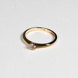 Cintillo de Oro 14k con Brillante de 20 Puntos - imagen 2