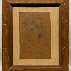 Retrato de Julio Uruguay Alpuy, Lápiz sobre Papel, 1952 - imagen 2