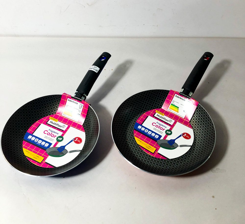 Set de 2 Sartenes Antiadherentes Multiflon con Espátula