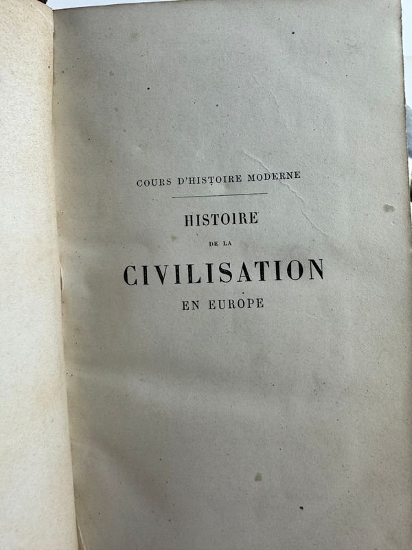 5 TOMOS DE HISTORIA DE LA CIVILIZACIÓN EN EUROPA POR M. GUIZOT - PARIS 1868 - imagen 3