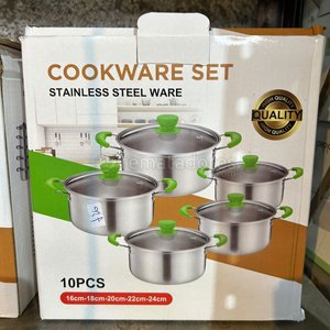 Set de Ollas "Cookware Set" Acero Inoxidable, 10 Piezas - imagen 2