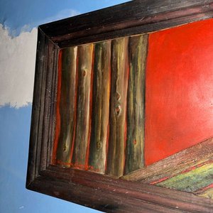 Cuadro Rústico en Madera con Marco Oscuro - imagen 3