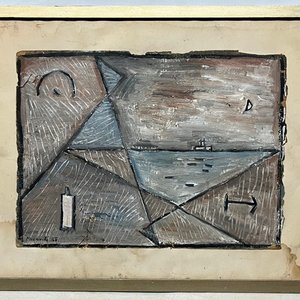 Marta Morandi "Composición" Óleo sobre Cartón - 1965 - imagen 2