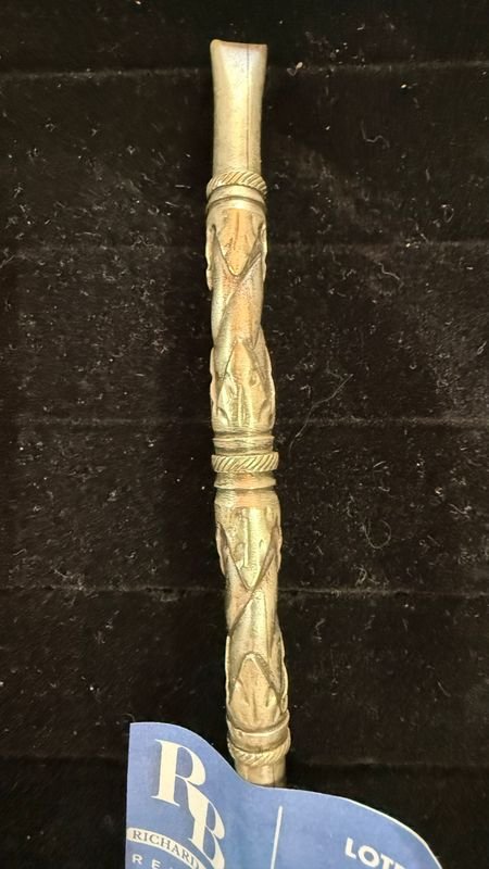 Bombilla alpaca labrada semicurva para venta - imagen 2