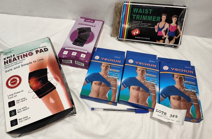 Lote de 6 Artículos Ortopédicos: Rodilleras, Faja y Hombreras Nuevos en Caja