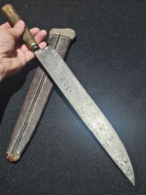 Cuchillo Franz Wenk Solingen Hoja 28.5 cm con Vaina Original
