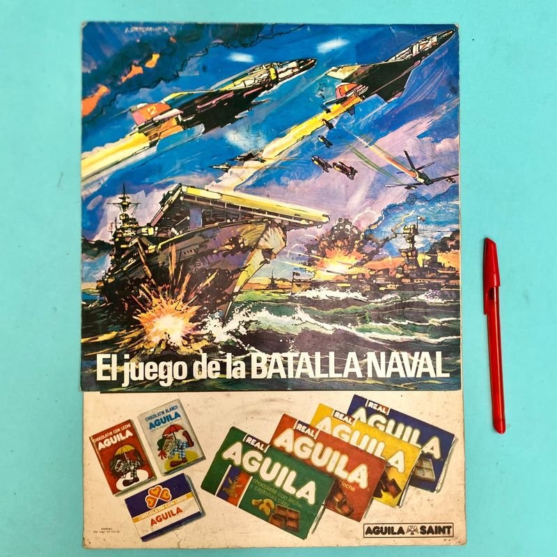 177...... juego batalla Naval aun tiene los buques y demás sin recortar. Muy coleccionable. Chocolatines aguila