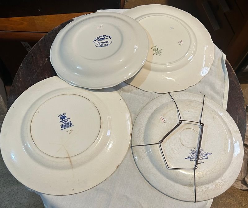 Platos decorativos de cerámica con motivos florales y paisajes chinos - imagen 2