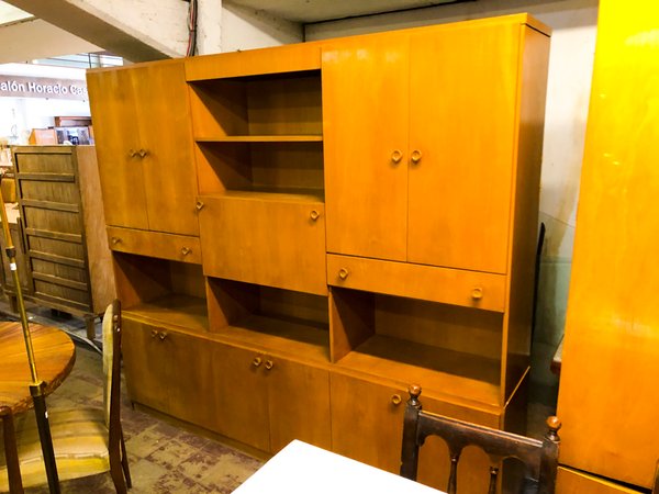 Mueble Modular de Madera Estilo Mid-Century
