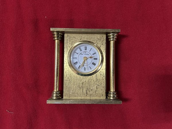 Reloj de Mesa Clásico Bronce con Columnas - imagen 1