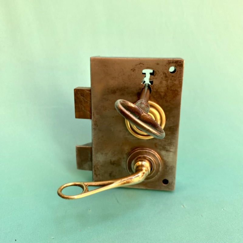 Antigua cerradura francesa de puerta de sobreponer para venta - imagen 5