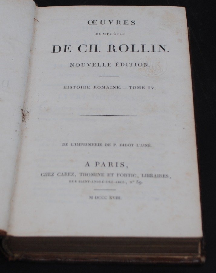 Libro de CH Rollin, edición completa en cuero - imagen 3