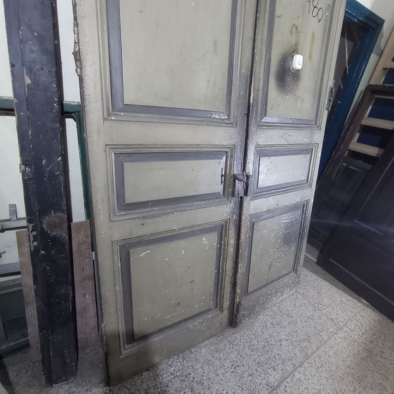 Puertas antiguas de tablero en pinotea para decoración - imagen 7