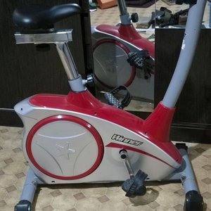 Bicicleta Fija Magnética Winner Roja y Gris - Impecable Estado - imagen 3