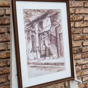 Dibujo a Tinta "Barrio Viejo" por Sergio Curto - imagen 1