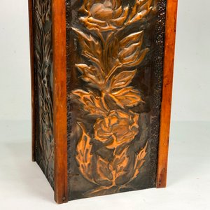 Paragüero Vintage de Cobre y Madera con Diseño Floral - imagen 4