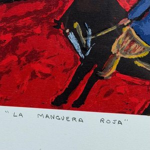 Serigrafía "La Manguera Roja" de Juan Storm, Edición 85/100 - imagen 5