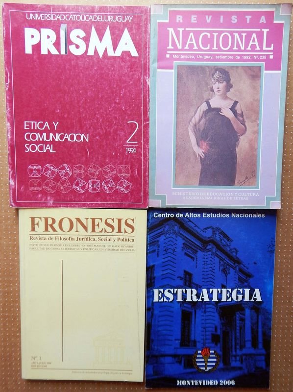 Lote de 4 Revistas: Prisma, Revista Nacional, Estrategia y Frónesis