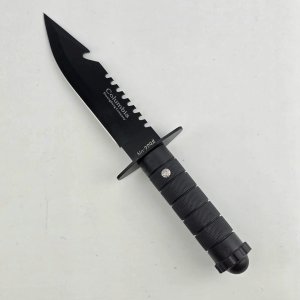 Cuchillo Táctico Negro con Vaina y Marcaje "Columbia" - imagen 3