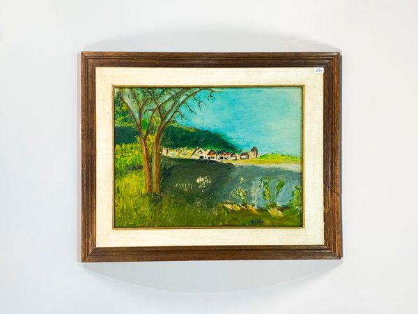 Cuadro al óleo "Paisaje Campestre" firmado por Milda - imagen 1
