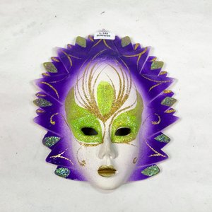 Máscara de Carnaval en Cerámica Tallada y Esmaltada - imagen 2