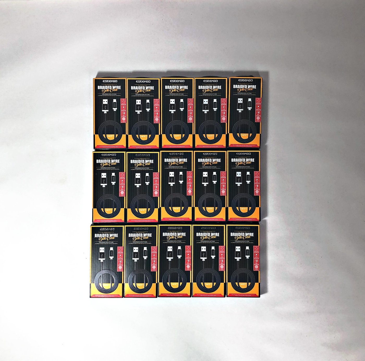 15 Cables USB Tipo C Blindados Essekgo, 1 Metro