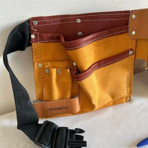 Cinturón Porta Herramientas de Cuero con Múltiples Bolsillos - imagen 4