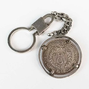 Llavero con Moneda de Plata de Uruguay - 10 Pesos 1961 - imagen 2