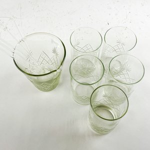 Juego de Cristalería Tallada: Hielera y 5 Vasos Altos - imagen 2