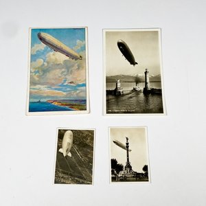 Una posfarte y figuritas sobre zeppelin - imagen 2