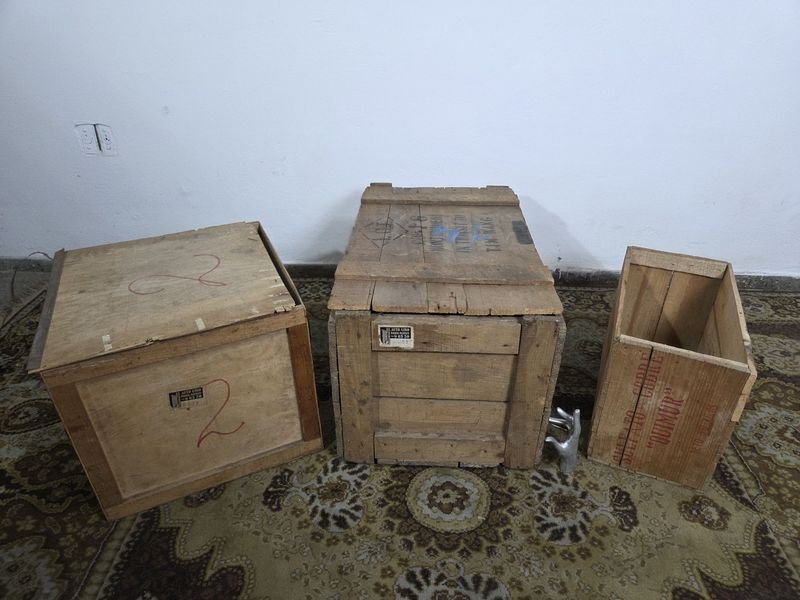 Tres antiguos cajones de madera con inscripciones - imagen 2