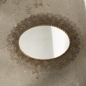 Dressoire Metálico con Tapa de Mármol y Espejo Ovalado - imagen 3