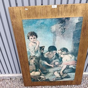 Cuadro Antiguo "Los Golfillos" de Murillo - imagen 1