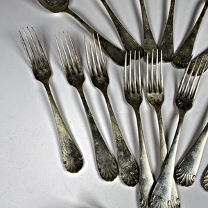 Christofle Japonaise: 16 Cubiertos Metálicos (Cucharas y Tenedores) - imagen 3