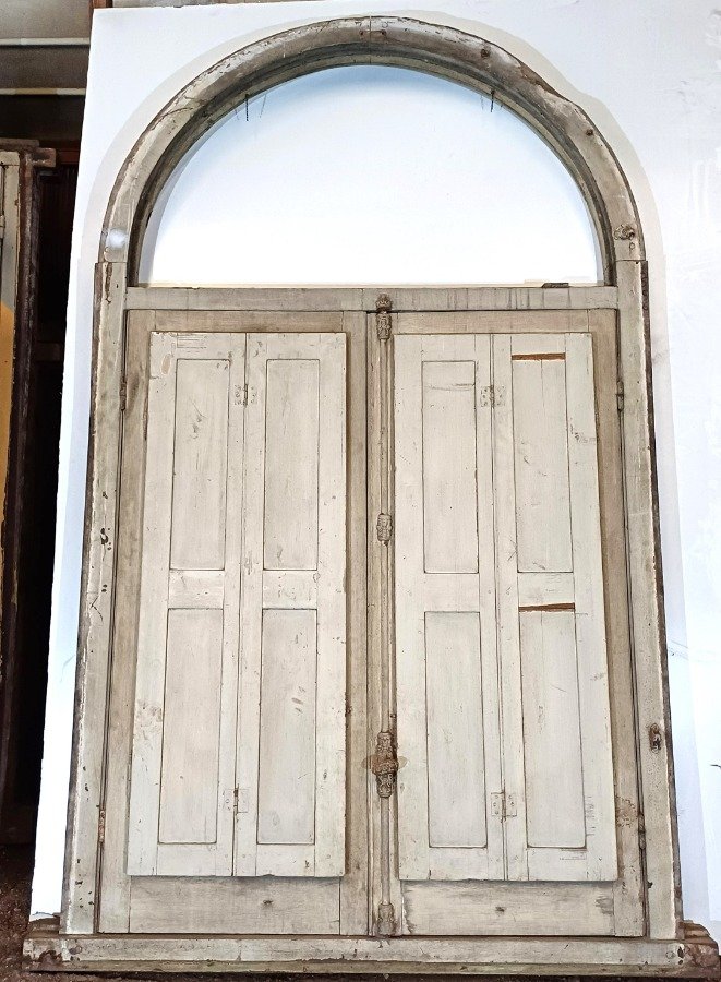 Ventana antigua de madera con arco carpanel - imagen 6