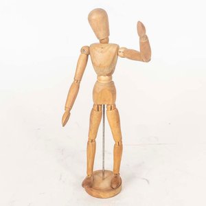 Lote siguiente: Figura Humanoide de Madera Regulable para Artistas - 31 cm