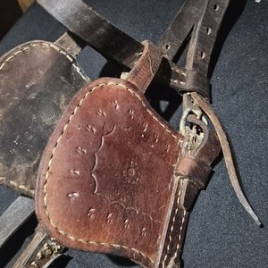 Freno de Caballo Antiguo Completo de Cuero y Metal - imagen 3