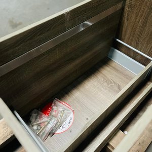 Mueble de Baño con Cajón Color Madera Oscura - imagen 4