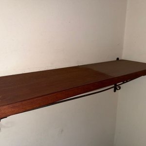 Repisa de Pared Rústica en Madera con Ménsulas de Hierro Forjado - imagen 4